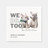 Wir tun zu maßgeschneidertes Foto Haustier Hund Ho Serviette (Vorderseite)