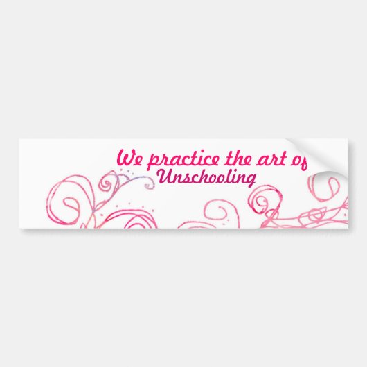 Wir üben die Kunst von Unschooling Autoaufkleber (Vorne)