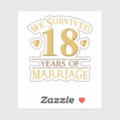 Wir überlebten 18 Jahre Ehe Paare 18. Aufkleber (Blatt)