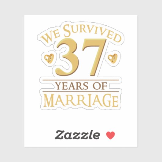 Wir überlebten 37 Jahre der Ehe, 37. Aufkleber (Blatt)