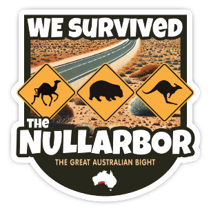 Wir überlebten den Nullarbor, Australischer Sticke Aufkleber