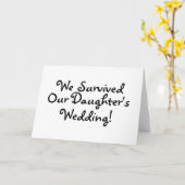 Wir überlebten die Hochzeit unserer Töchter Karte (Gelbe Blume)