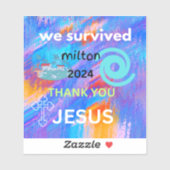 wir überlebten Milton 2024 Aufkleber (Blatt)