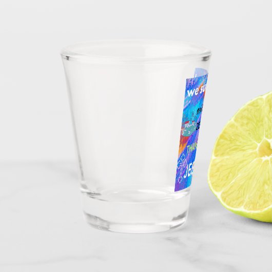 Wir überlebten Milton 2024 Schnapsglas (Links)