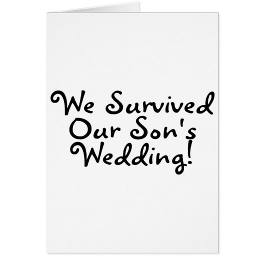 Wir überlebten unsere Wedding Söhne (Vorne)