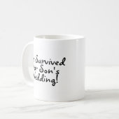 Wir überlebten unsere Wedding Söhne Kaffeetasse (Vorderseite Links)
