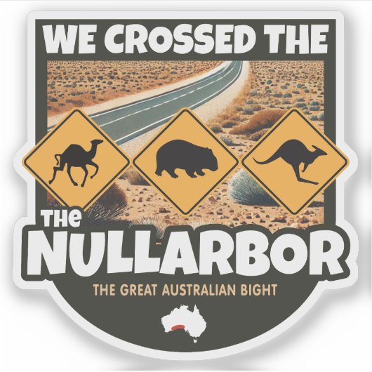 Wir überquerten den Nullarbor, Australischer Stick Aufkleber (Vorderseite)