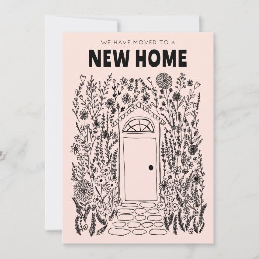 Wir übertragen Adresse ändern Garden Tür Digital C Einladung (Vorderseite)