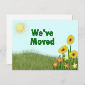 Wir und Apos; haben sich bewegt Ankündigungspostkarte (Vorne/Hinten)