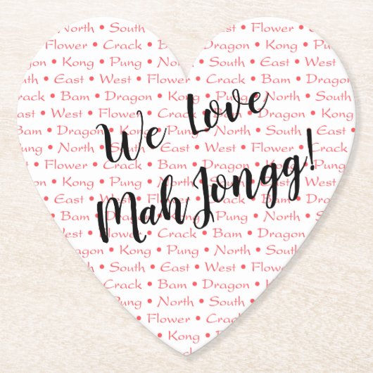 Wir Untersetzer Liebe-Milliamperestunde Jongg (Vorderseite)