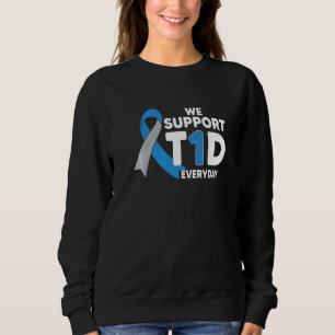 Wir unterstützen Diabetes-Bewusstsein Alltag Diabe Sweatshirt