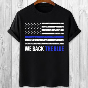 Wir unterstützen die Blue Thin Blue Line Pro Poliz T-Shirt