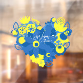 Wir unterstützen die Ukraine Fensteraufkleber (Blatt 2)