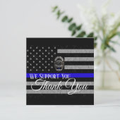 WIR UNTERSTÜTZEN SIE DANK IHRER POLICE-KARTE DANKESKARTE (Stehend Vorderseite)