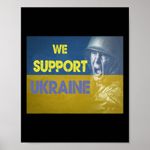 Wir unterstützen Ukraine Kein Krieg Poster