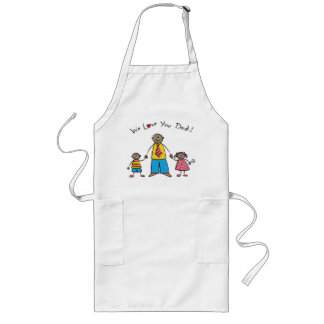 Wir Vatertag Liebe-Sie Vater-Cartoon-Familien-der Lange Schürze