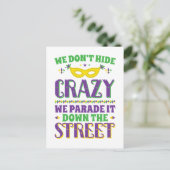 Wir verbergen nicht verrückt, wir parken es entlan postkarte (Stehend Vorderseite)