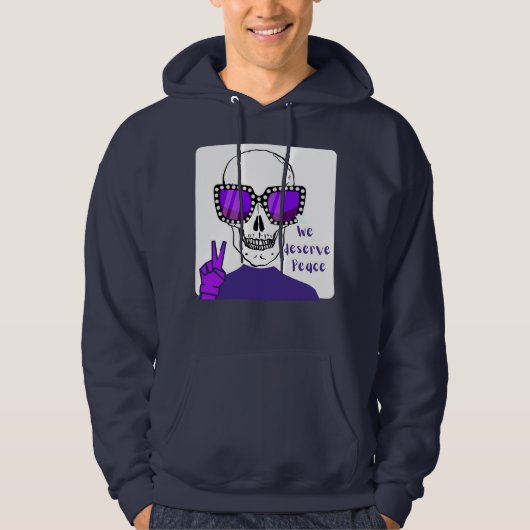 WIR VERDIENEN FRIEDEN HOODIE (Vorderseite)