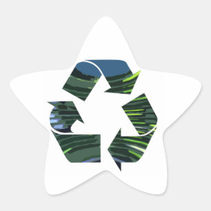 Wir verehren den Recycle Champion nvn236 Grüne Umw Stern-Aufkleber