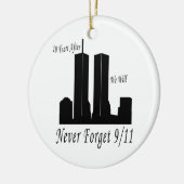 Wir vergessen nie 9/11 keramikornament (Links)