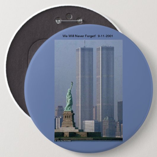 Wir vergessen nie!  9-22-2001 Knopf Button (Vorne & Hinten)