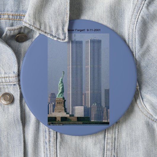 Wir vergessen nie!  9-22-2001 Knopf Button (Beispiel)