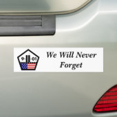 Wir vergessen nie Symbol 9-11 Autoaufkleber (Auf Auto)