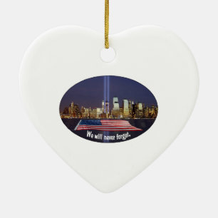 Wir vergessen Tribut nie 9-11 Keramikornament