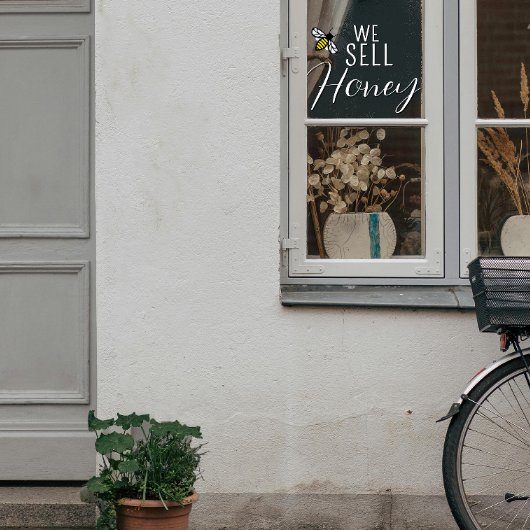 Wir verkaufen Honey Bee Apiary Werbefenster Klamme Fensteraufkleber