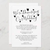 Wir verkleinern kleinere Pläne für den Hochzeitwec Ankündigung (Vorne/Hinten)