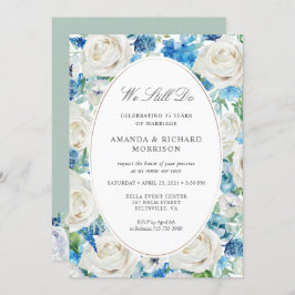 Wir verlängern noch immer Vintage Seite grüne Blüt Einladung