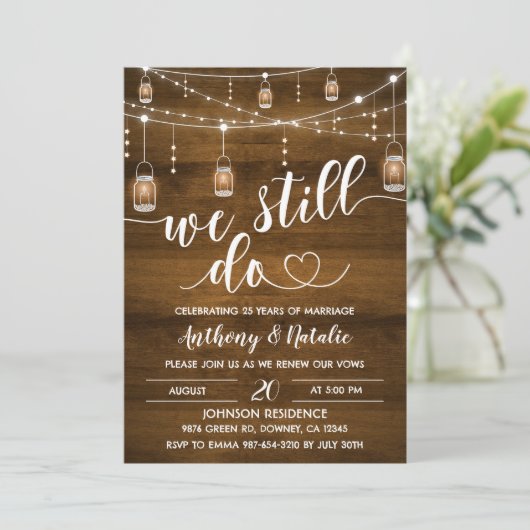 Wir verlängern uns noch immer einladung (Stehend Vorderseite)