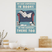 Wir verlieren uns im Bücherposter Poster (Küche)