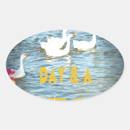 Wir verließ unseren Kunden immer zufrieden und zuf Ovaler Aufkleber (Vorderseite)