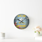 Wir verließ unseren Kunden immer zufrieden und zuf Runde Wanduhr (Zuhause)