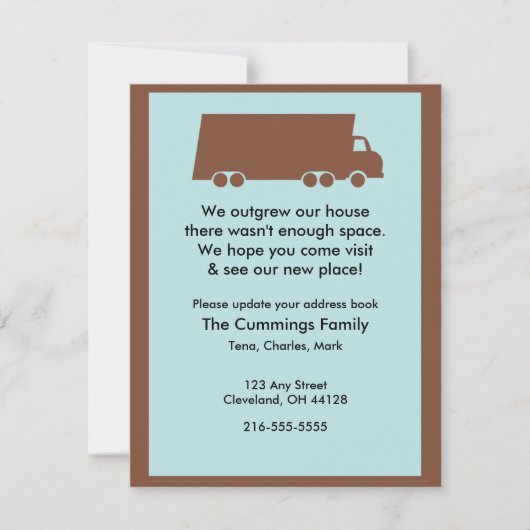 Wir verließen unser Haus und ziehen Ankündigung (Vorderseite)