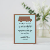 Wir verließen unser Haus und ziehen Ankündigung (Stehend Vorderseite)