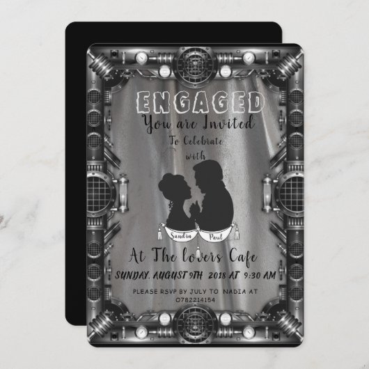 Wir Verlobt Einladung (Vorne/Hinten)