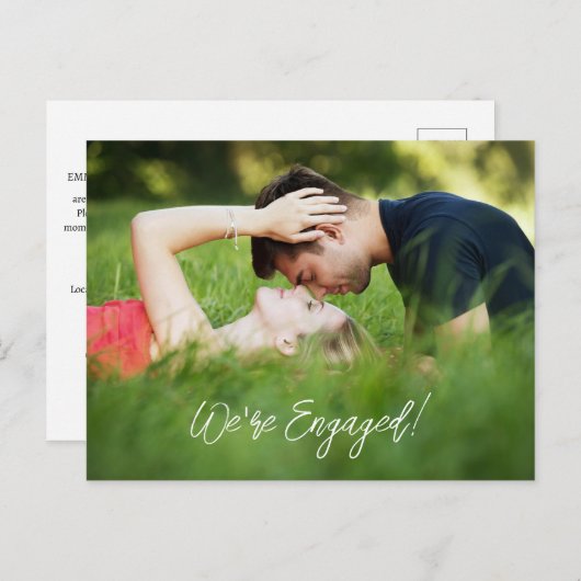 Wir Verlobt Einladungspostkarte (Vorne/Hinten)