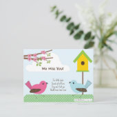 Wir vermissen dein Gedicht von Kindern Postkarte (Stehend Vorderseite)