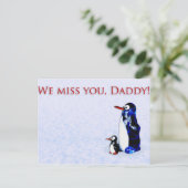 Wir vermissen dich, Daddy. Postkarte (Stehend Vorderseite)