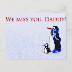 Wir vermissen dich, Daddy. Postkarte