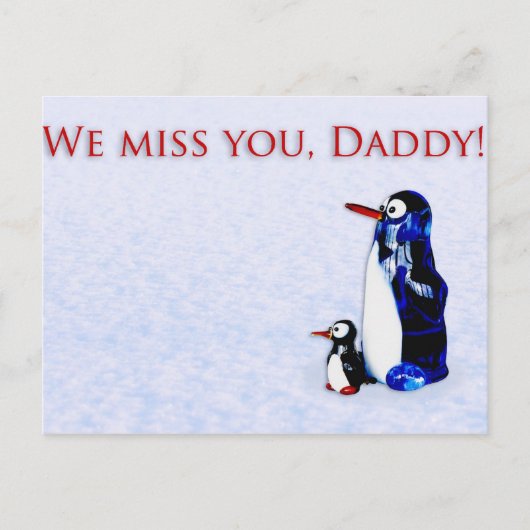 Wir vermissen dich, Daddy. Postkarte (Vorderseite)