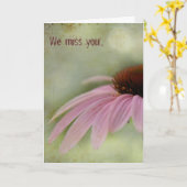 Wir vermissen dich... Grußkarte Karte (Gelbe Blume)