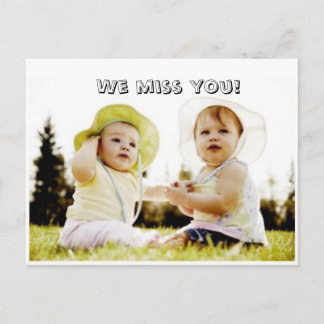 Wir vermissen dich! postkarte