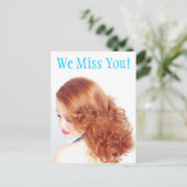 Wir vermissen dich! postkarte (Stehend Vorderseite)