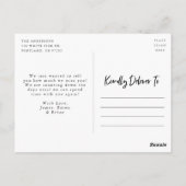 Wir vermissen Ihr Foto Postkarte (Rückseite)