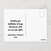 Wir vermissen Sie Rainbow Sloth Grandeleltern Post Postkarte (Rückseite)