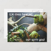 Wir verpassen es, mit dir auszuhängen postkarte (Vorne/Hinten)