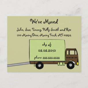 Wir verschieben Ankündigungen Postkarten